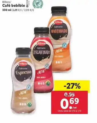 Lidl Café Bedible 330ml oferta