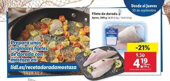 Lidl Filete De Dorada oferta