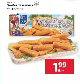 Lidl Varitas De Merluza 450g oferta