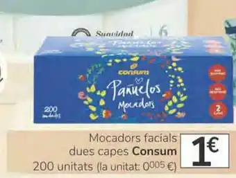 Supermercados Charter Mocadors Facials Dues Capes Consum 200 Unitats oferta