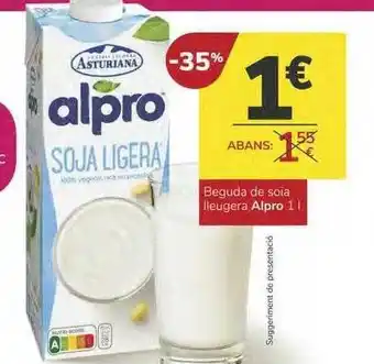 Supermercados Charter Beguda De Soia Lleugera Alpro oferta
