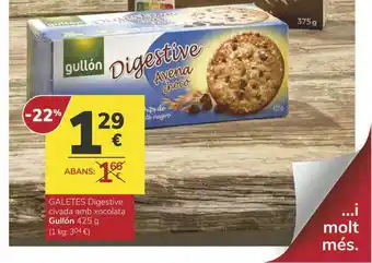 Supermercados Charter Galetes Digiestive Civada Amb Xocolata Gullón oferta