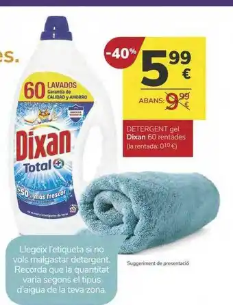 Supermercados Charter Detergent Gel Dixan oferta