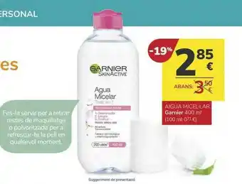 Supermercados Charter Aigua Miclar Lar Garnier oferta