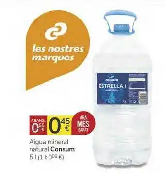 Supermercados Charter Aigua Mineral Natural Consum 5l oferta