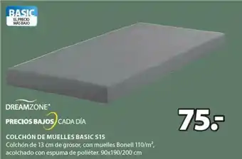 JYSK Dreamzone Colchón De Muelles Basic S15 oferta