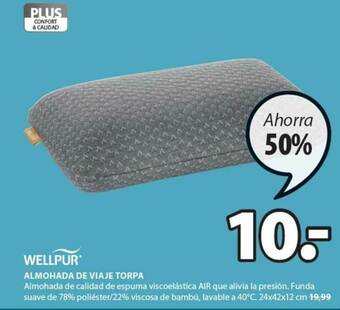 JYSK Wellpur Almohada De Viaje Torpa oferta