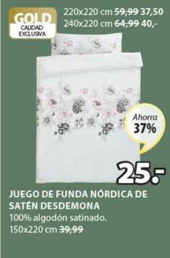 JYSK Juego De Funda Nórdica De Satén Desdemona oferta
