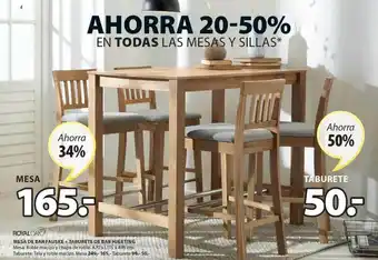 JYSK Royaloak Mesa De Bar Fauske + Taburete De Bar Hjerting oferta