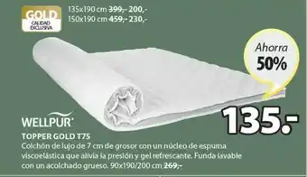 JYSK Wellpur Topepr Gold T75 oferta