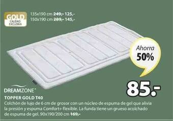 JYSK Dreamzone Topper Gold T40 oferta
