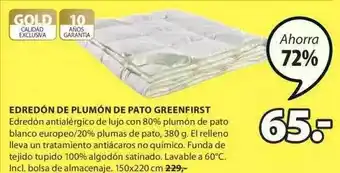 JYSK Edredón De Plumón De Pato Greenfirst oferta