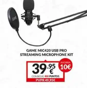 Game Game Mic420 Usb Pro Streaming Microphone Kit oferta