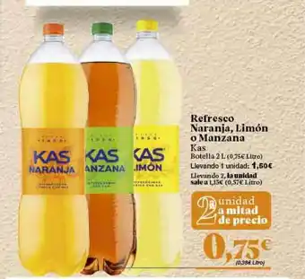 Gadis Refresco Naranja Limón O Manzana Kas oferta