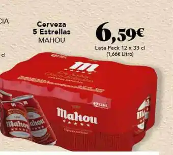 Gadis Cerveza 5 Estrellas Mahou 12x33cl oferta