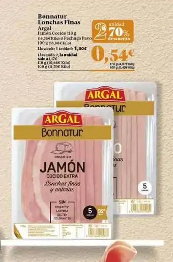 Gadis 2a Unidad 70% Descuento Bonnatur Lonchas Finas Argal 100g oferta