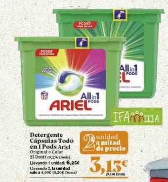 Gadis Detergente Cápsulas Todo En 1 Pods Ariel oferta
