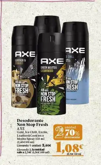 Gadis Desodorante Non Stop Fresh Axe 150ml oferta