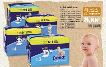 Gadis Pañal Bebé Seco Dodot oferta