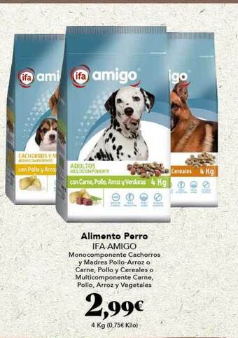 Gadis Alimento Perro Ifa Amigo oferta
