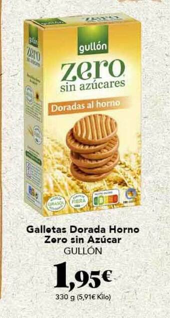 Gadis Galletas Dorada Horno Zero Sin Azúcar Gullón oferta