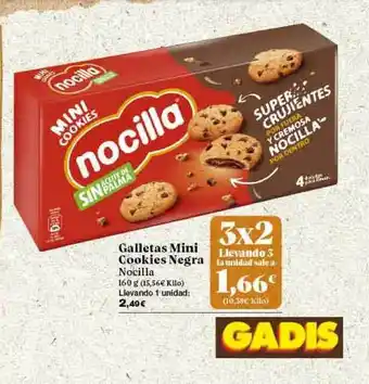 Gadis Galletas Mini Cookies Negra Nocilla 160g oferta