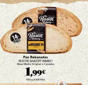 Gadis Pan Rebanadas Rustik Bakery Bimbo 450g oferta