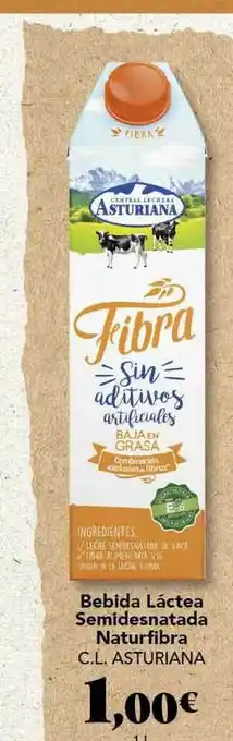Gadis Bebida Láctea Semidesnatada Naturfibra C.l. Asturiana 1l oferta