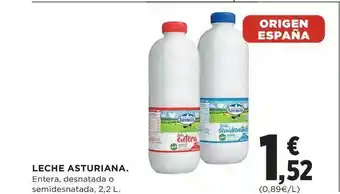 El Corte Inglés Leche Asturiana Entera Desnatada O Semidesnatada 2,2l oferta
