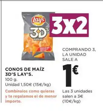 El Corte Inglés Conos De Maíz 3d's Lay's 100g oferta
