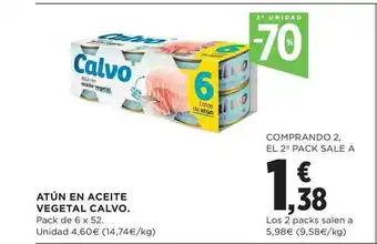 El Corte Inglés Atún Aceite Vegatal Calvo 6x52 oferta