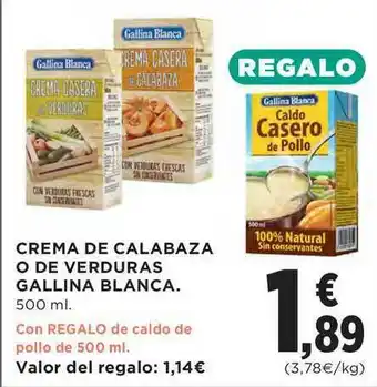 El Corte Inglés Crema De Calabaza O De Verduras Gallina Blanca 500ml oferta