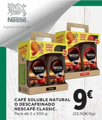 El Corte Inglés Café Soluble Natural O Descafeinado Nescafé Classic 2x200g oferta