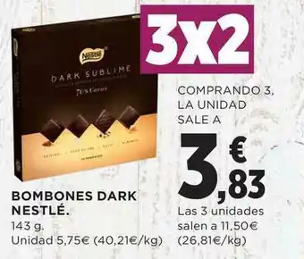 El Corte Inglés Bombones Dark Nestlé 143g oferta