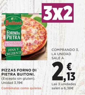 El Corte Inglés Pizzas Forno Di Pietra Buitoni oferta