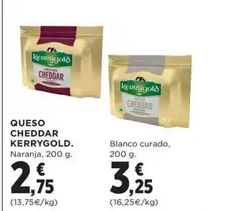 El Corte Inglés Queso Cheddar Kerrygold 200g oferta