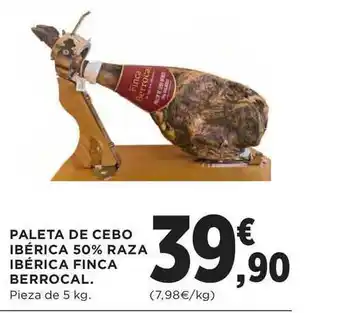 El Corte Inglés Paleta De Cebo Ibérica 50% Raza Ibérica Finca Berrocal oferta