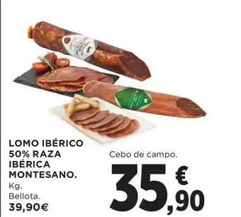 El Corte Inglés Lomo Ibérico 50% Raza Ibérica Montesano oferta