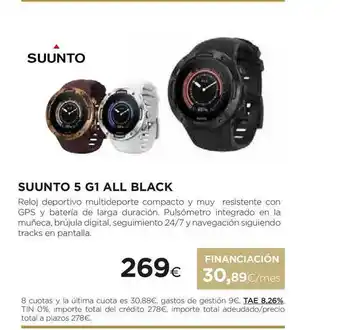 El Corte Inglés Suunto 5 G1 All Black oferta
