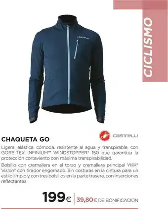 El Corte Inglés Castelli Chaqueta Go oferta