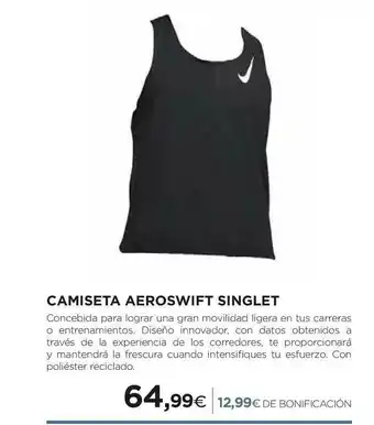 El Corte Inglés Camiseta Aeroswift Singlet oferta
