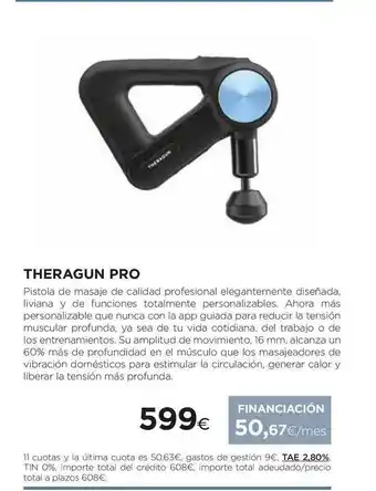 El Corte Inglés Theragun Pro oferta
