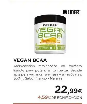 El Corte Inglés Weider Vegan Bcaa oferta