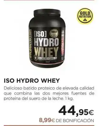 El Corte Inglés Gold Nutrition Iso Hydro Whey oferta