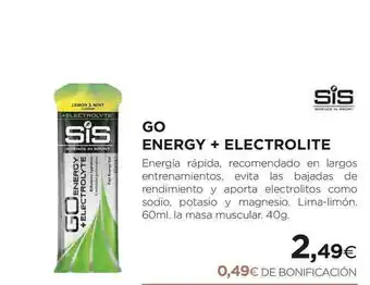 El Corte Inglés Sis Go Energy + Electrolite oferta
