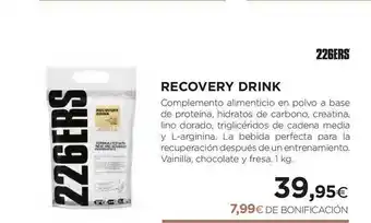 El Corte Inglés 22gers Recovery Drink oferta