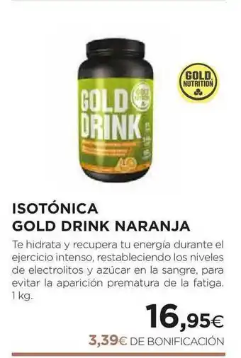 El Corte Inglés Isotónica Gold Drink Naranja oferta