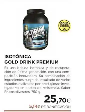 El Corte Inglés Isotónica Gold Drink Premium oferta