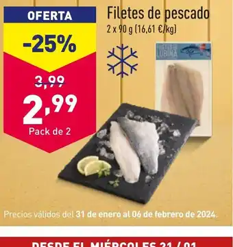 ALDI Filetes de pescado oferta