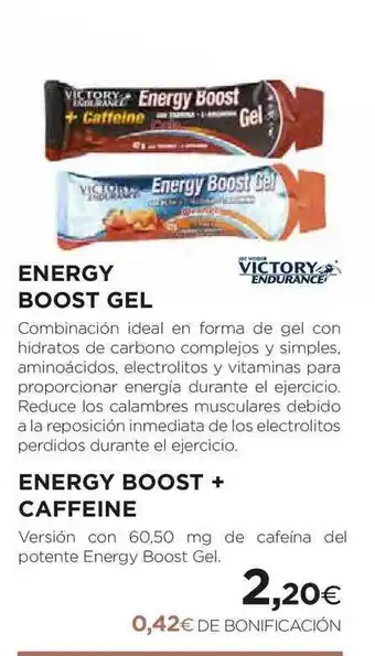 El Corte Inglés Energy Boost Gel Energy Boost + Caffeine oferta